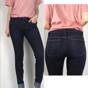 Joes skinny jeans color block dark wash black